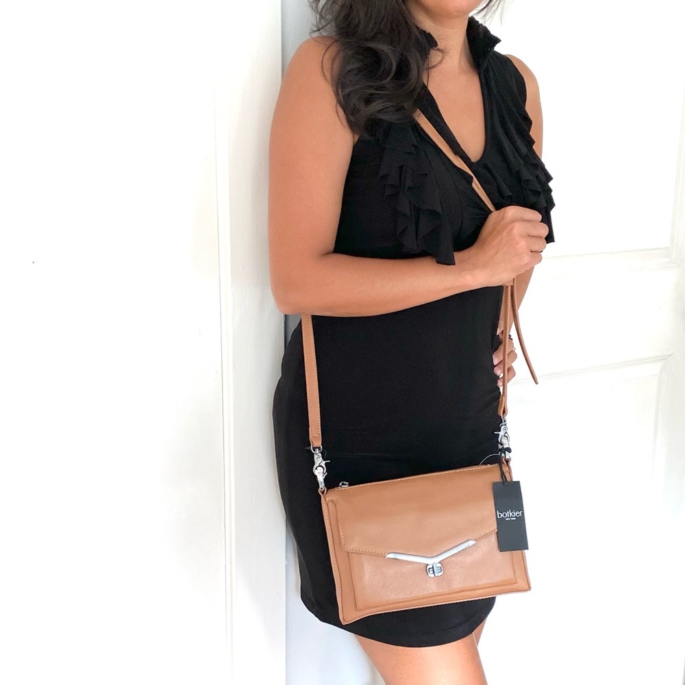 NWT Botkier genuine leather crossbody cognac - Picture 2 of 8
